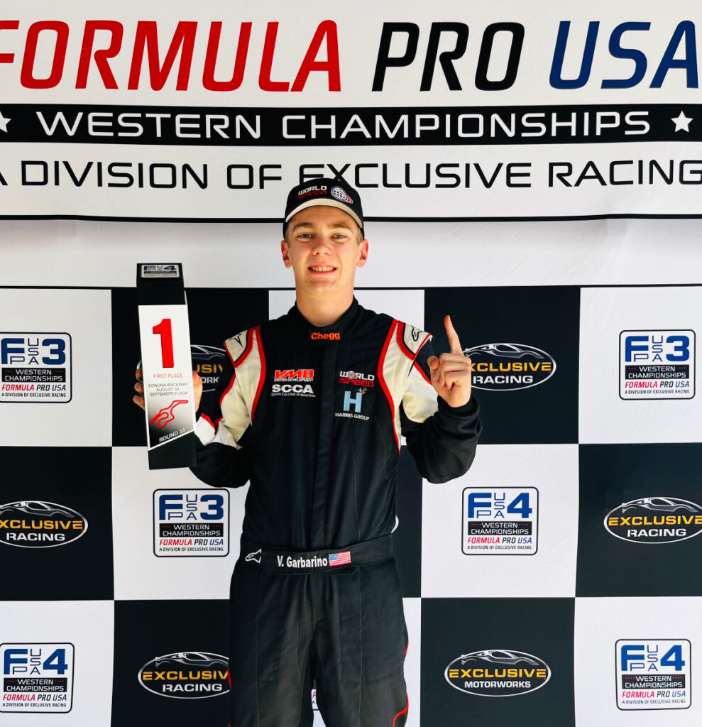 Valentino Garbarino Earns Formula Pro USA F4 Championship While F3 Title Will Go Down to the Final Weekend of Racing